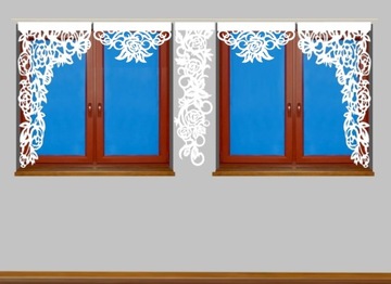 Ажурные вставки с вертикальным свесом 20*60 см 3 слоя цвета и узоры