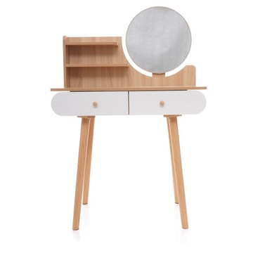 SCANDI 02 туалетный столик с зеркалом, скандинавский дуб