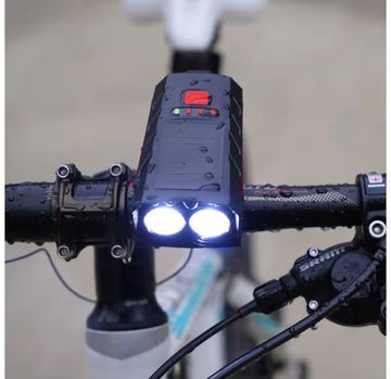 ВЕЛОСИПЕДНАЯ АККУМУЛЯТОРНАЯ ФАРА ПЕРЕДНЯЯ + ЗАДНЯЯ USB СВЕТОДИОДНЫЙ ЗВОНОК 4в1 МОЩНЫЙ + СОЛНЕЧНАЯ