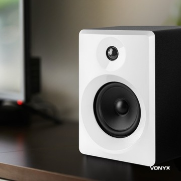 Monitory STUDYJNE AKTYWNE 140W 2 szt VONYX BIAŁE