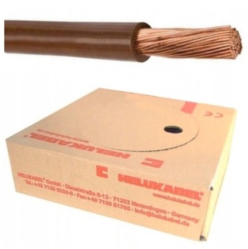 Przewód kabel linka LGY 0,5mm2 H05V-K jednożyłowy brązowy HELUKABEL 100m
