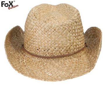 СОЛОМЕННАЯ КОВБОЙСКАЯ ШЛЯПА FOX со шнурком