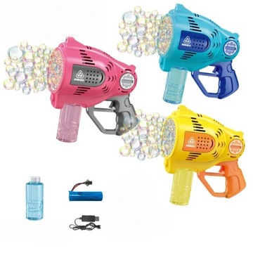 Банковочная машина «Базука» ПИСТОЛЕТ АККУМУЛЯТОР USB LED - АВТОМАТИЧЕСКИЙ + 2 ЖИДКОСТИ