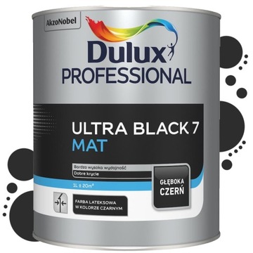 Dulux Professional Ultra Black 7 farba czarna 1L