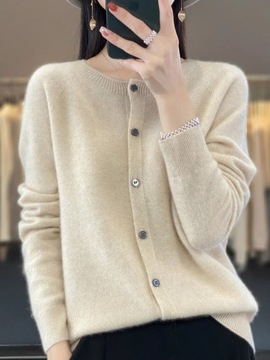 New Fashion Women Autumn Winter Cardigan 100% Meri