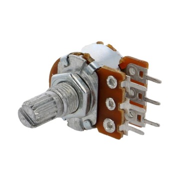 POTENCJOMETR OBROTOWY STEREO 2x100KB