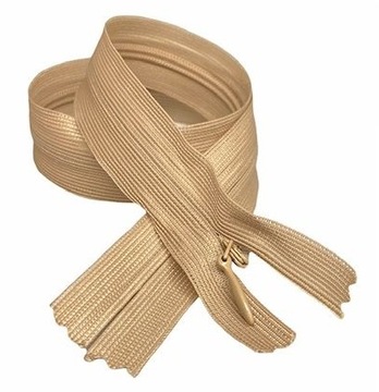 Zamek błyskawiczny kryty stały beżowy 30 cm