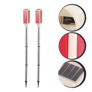 СВЕТОДИОДНЫЕ НАРУЖНЫЕ СОЛНЕЧНЫЕ СИГНАЛЬНЫЕ ЛАМПЫ 2 ШТ.