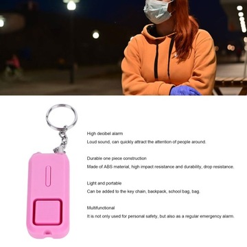 Alarm bezpieczeństwa osobistego Przenośny brelok do samoobrony LED z lampką