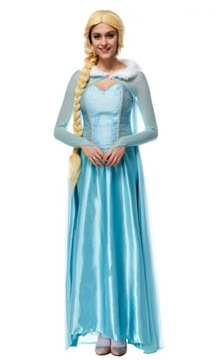 STRÓJ SUKIENKA KOSTIUM SUKIENKA ELZA ELSA COSPLAY DOROSŁY M/L