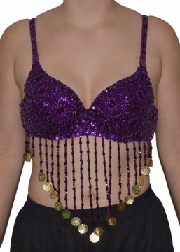 STANIK do belly dance SAMBA tribal cekiny A-B