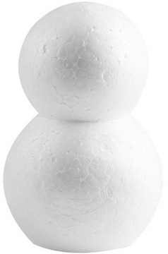 Bałwan styropianowy - dwie kulki 14,5 cm