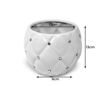 КЕРАМИЧЕСКАЯ КРЫШКА ДЛЯ ЦВЕТОЧНОГО ГАЗВА DIAMOND WHITE GLAMOUR