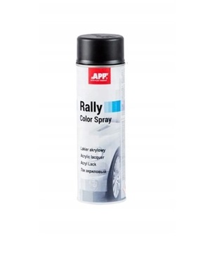 Lakier akrylowy APP Rally Color czarny matt spray 600ml