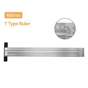 Маркировочная линейка из нержавеющей стали для деревообработки, разметка столярных изделий 400 мм.