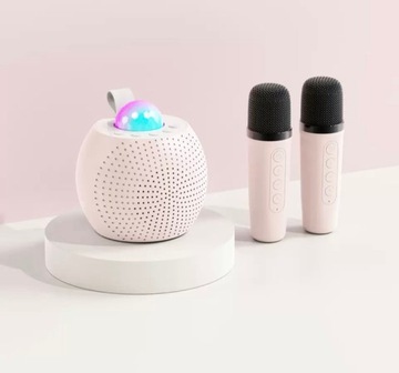 НАБОР КАРАОКЕ 2 МИКРОФОНА + ДИНАМИК С BLUETOOTH-ПРОЕКТОРОМ