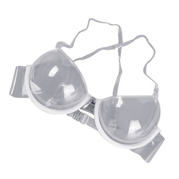 BIUSTONOSZ DOBREJ ELASTYCZNOŚCI SPANDEX PRZEŹROCZYSTY PUSH UP TRANSPARENTNY