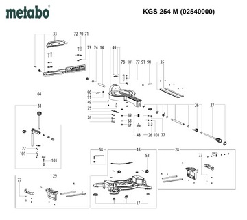 Metabo wirnik do piły ukośnicy KGS 254 M 310011490