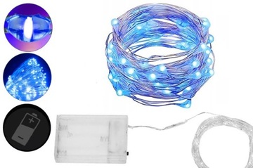 ПРОВОДНЫЕ СВЕТИЛЬНИКИ 100LED СИНИЕ СТРУННЫЕ СВЕТИЛЬНИКИ MIRKO СВЕТ НА АККУМУЛЯТОРЕ