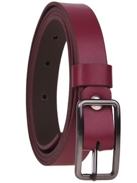 SKÓRZANY Pasek damski 2cm BISKUPI 70
