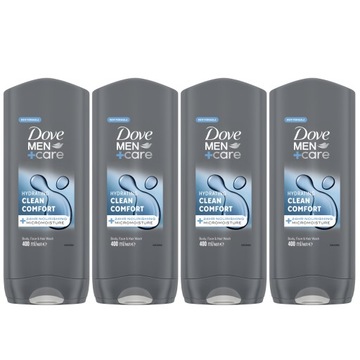 Dove Men+Care Clean Comfort żel pod prysznic 4x400