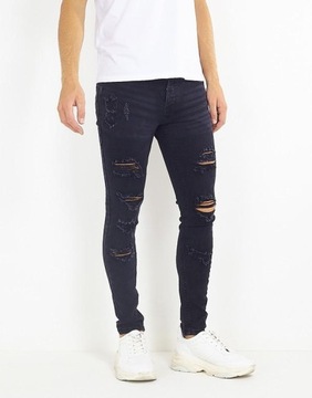 Brave Soul dvm SPODNIE JEANS RIPPED W28/L30 NG8