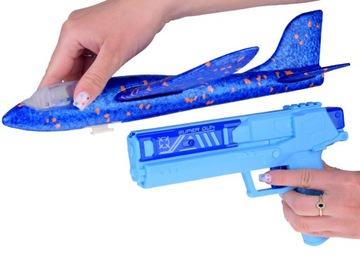 Пенопластовый самолет со светодиодной подсветкой, стреляющий из пистолета ZA5000.