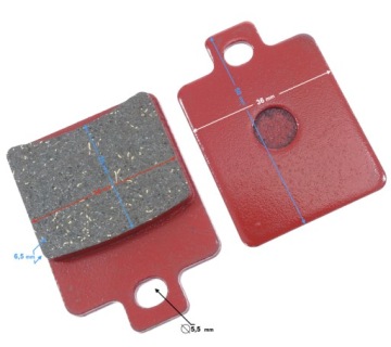 Klocki hamulcowe przednie do skutera