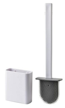 SZCZOTKA WC SILIKONOWA Z POJEMNIKIEM BIAŁA EDA SILICONE 4062