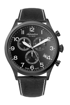 Zegarek męski Adriatica Chrono Szafir Swiss Made na paski A8267.B224CH