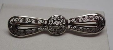СЕРЕБРЯНАЯ ФИЛИГРАННАЯ БРОШЬ.