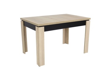 Stół 80x120/160 rozkładany laminat SONOMA-czarny