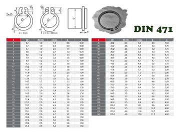 25 Внешнее стопорное кольцо, НЕРЖАВЕЮЩАЯ НЕРЖАВЕЮЩАЯ INOX Z25 471 (10)