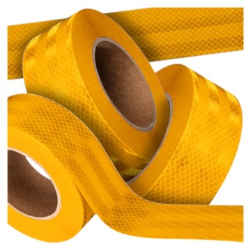 1m TAŚMA ODBLASKOWA SAMOPRZYLEPNA KONTUROWA ŻÓŁTA