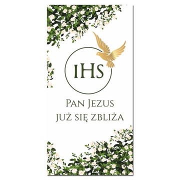 BANER PLAKAT KOMUNIA 1x2m dekoracja na ołtarz
