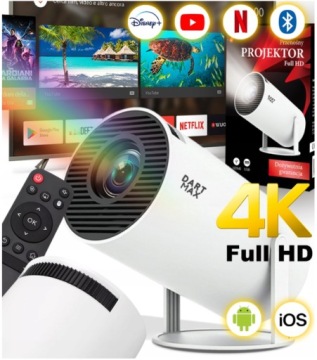 Projector HY300 Pro 2025 Версия 4K Wi -Fi Portable Smart Android TV Projector