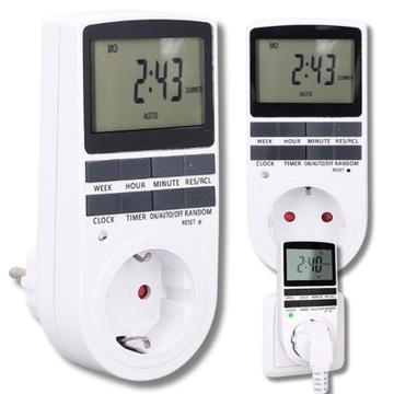 PROGRAMATOR CZASOWY TIMER WŁĄCZNIK WYŁĄCZNIK LCD