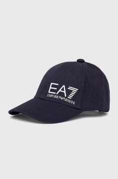 EA7 Emporio Armani czapka kolor granatowy z nadrukiem 275936.0P010