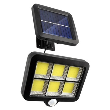 LAMPA SOLARNA Z CZUJNIKIEM RUCH ZMIERZCHU LED ZEWNĘTRZNA OGRODOWA + PILOT