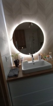 СВЕТОДИОДНОЕ ЗЕРКАЛО для ВАННОЙ 60 см КРУГЛОЕ КОЛЕСО С ПОДСВЕТКОЙ И СВЕТОДИОДНОЙ ПОДСВЕТКОЙ ФРЕЗИЯ