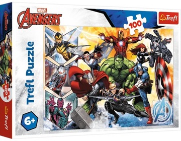 PUZZLE 100 EL SIŁA AVENGERSÓW MARVEL TREFL 5+