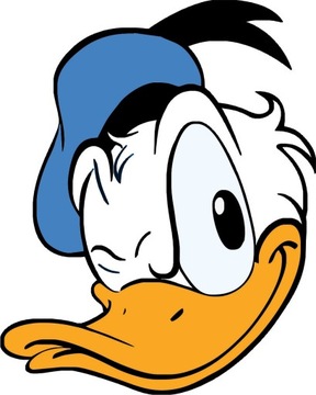 KACZOR DONALD naklejka - 10 cm