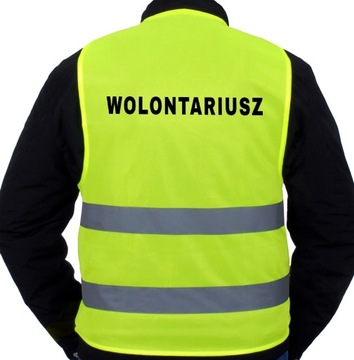 KAMIZELKA ODBLASKOWA OSTRZEGAWCZA WOLONTARIUSZ