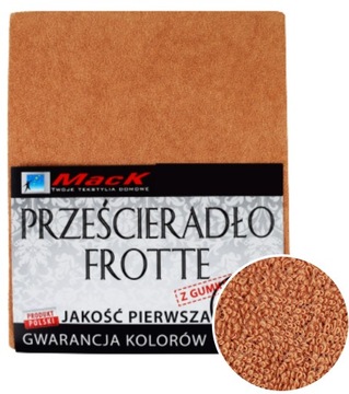 PRZEŚCIERADŁO FROTTE Z GUMKĄ 220X200 ciemny beż