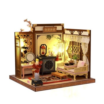 Miniaturowy Domek Sala Popołudniowego Odpoczynku Azja Herbata Orient