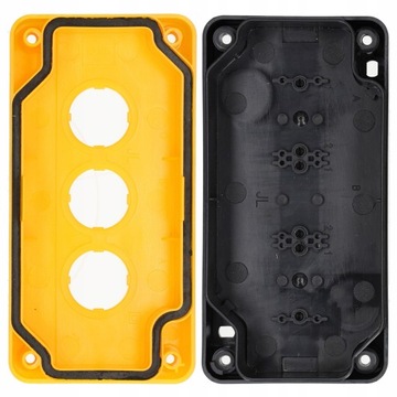 ПАНЕЛЬ УПРАВЛЕНИЯ ПУСТАЯ, 3 КНОПКИ, ОТВЕРСТИЯ, ЖЕЛТЫЙ