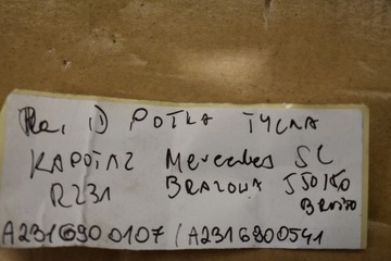 IDEALNI POLIČKA ZADNÍ KAPOTÁŽ MERCEDES SL R231 HNĚDÁ 1