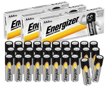 Baterie AAA ENERGIZER Paluszki Alkaiczne R3 1.5V Mocne 30 sztuk Oryginalne