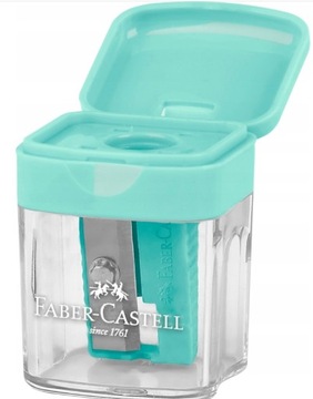 Temperówka strugaczka pojedyncza z pojemnikiem Faber-Castell PASTELOWA