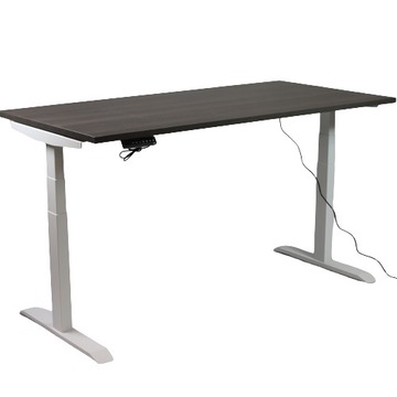 Biurko do domu biura CMB 160 x 80 białe dąb grafit elektryczne pamięć